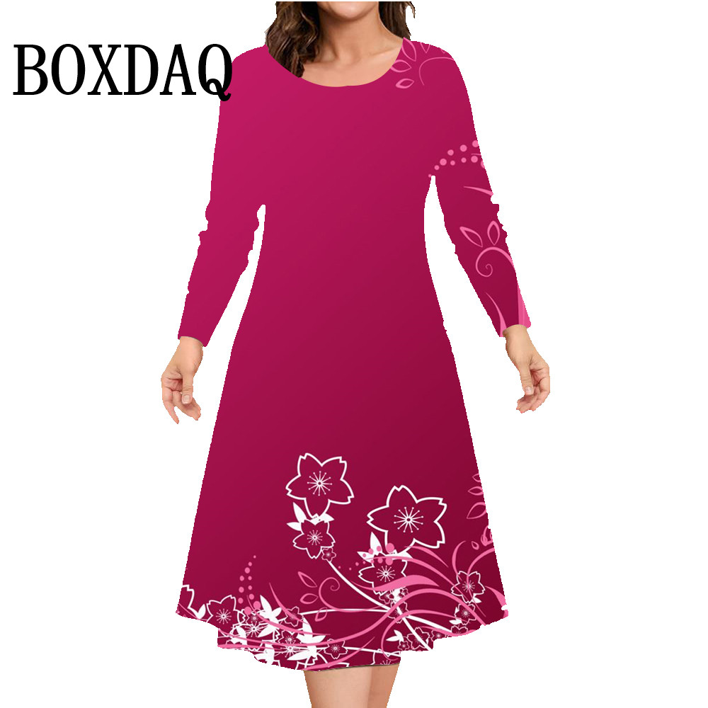 Winter Clothing Line - Осенне-зимнее платье с длинными рукавами, женское