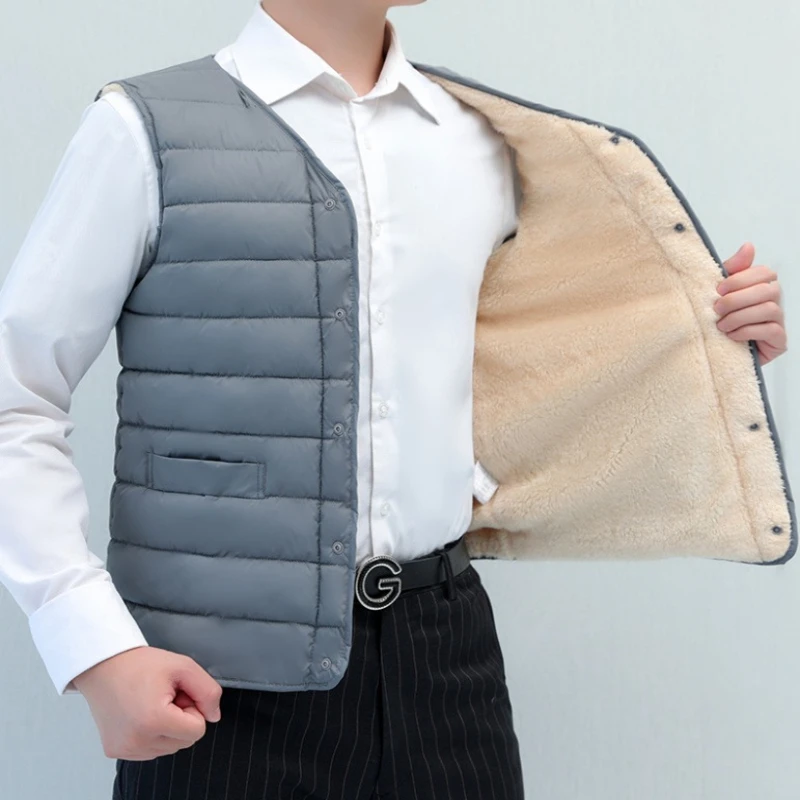 Winter Clothing Activity - Мужской зимний жилет больших размеров, джинсовая