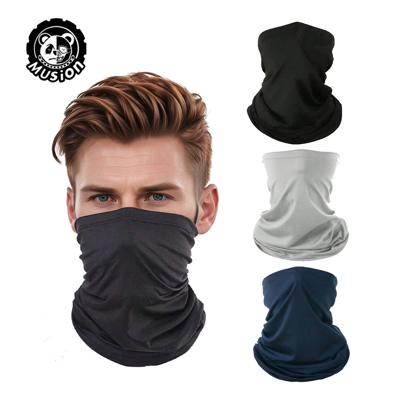 Wool Balaclava Knit - Многофункциональная балаклава-маска Musion: ветрозащитная, солнцезащитная, дышащая